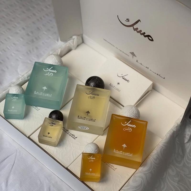 🕊️ بكج ثلاثي مع بكج ثلاثي مني من عطور مسك – إبراهيم القرش