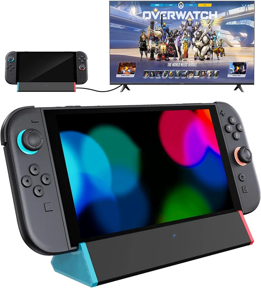 قاعدة شحن وتوصيل SiWiQU لـ Nintendo Switch 2 مع إخراج 4K