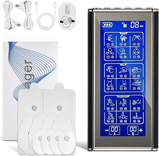 * جهاز تحفيز الأعصاب والعضلات الكهربائي TENS/EMS من ASONINE موديل ASONINE-AMQ