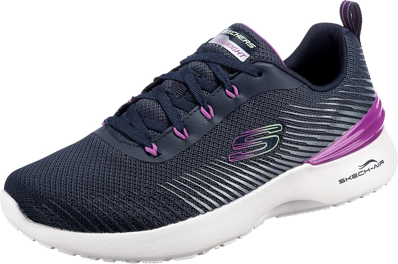 حذاء سكيتشرز بناتي GO RUN 650 “Fierce Flash” لون كحلي مع بنفسجي Skechers Go Run 650 Fierce Flash مقاس 38 (طول القدم 25 سم)