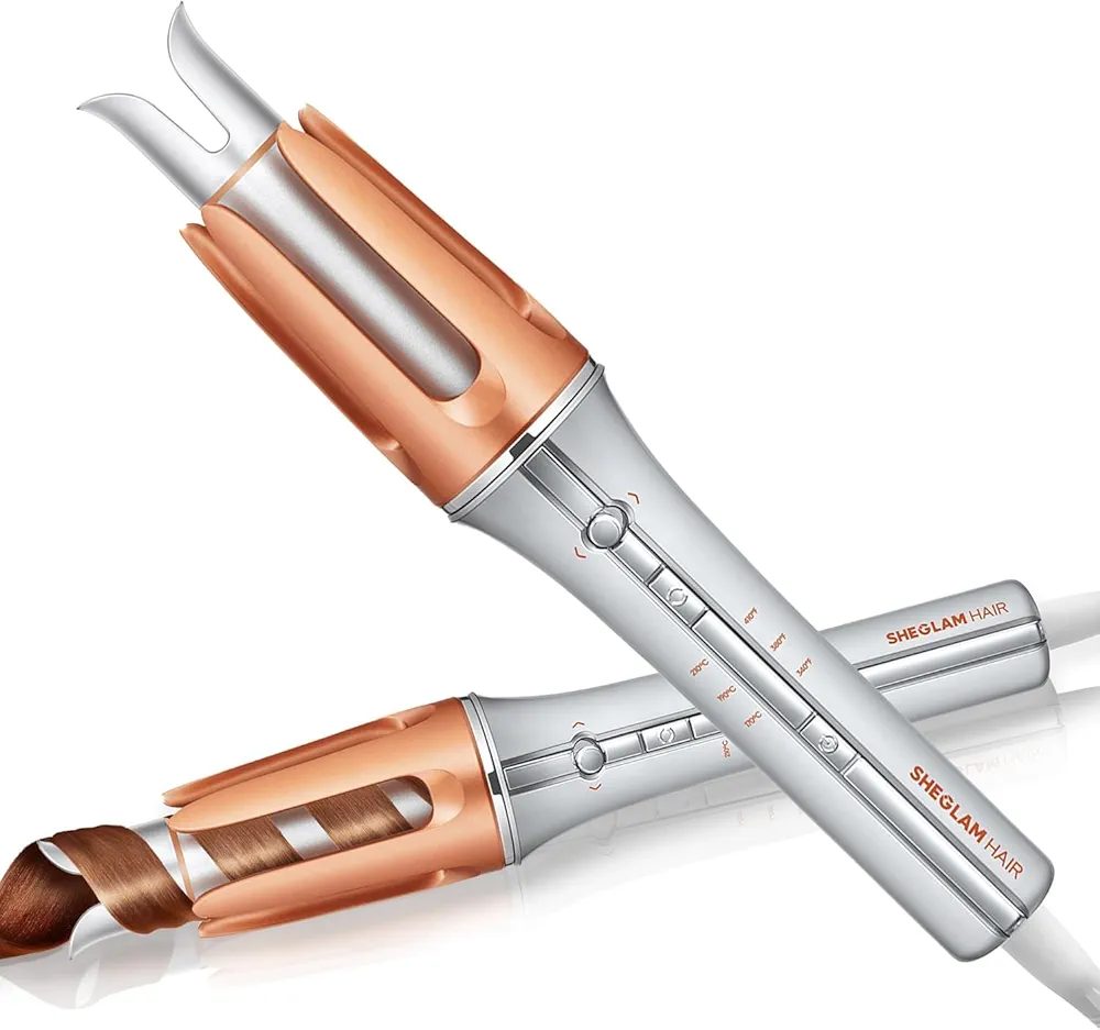 فير أوتوماتيك دوّار SHEGLAM Automatic Curling Iron 32mm (Rose Gold | 170-210°C)