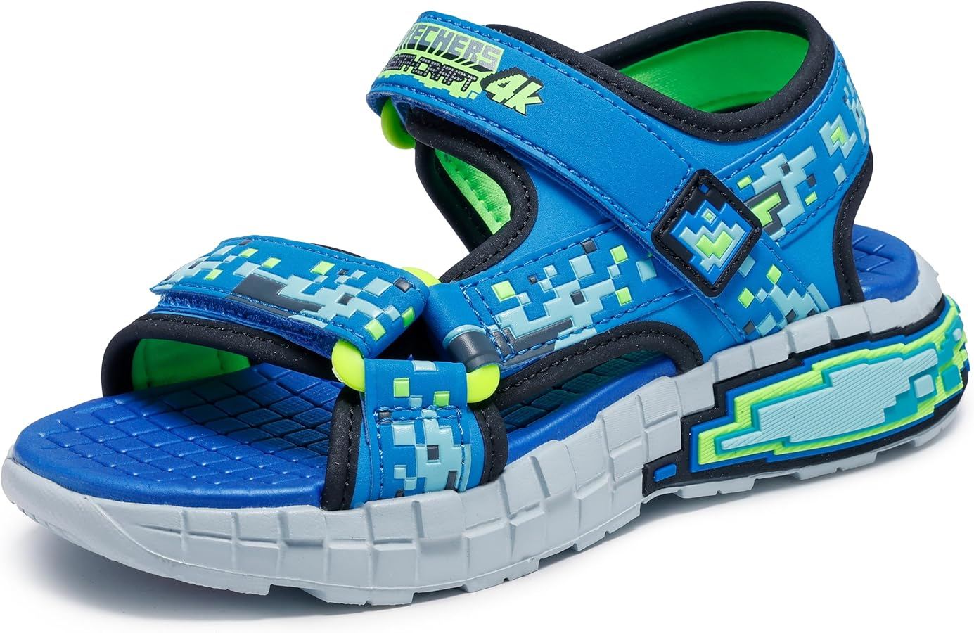 صندل أطفال Skechers Mega-Splash 4K – أزرق بتصميم ألعاب مميز | قياس 27