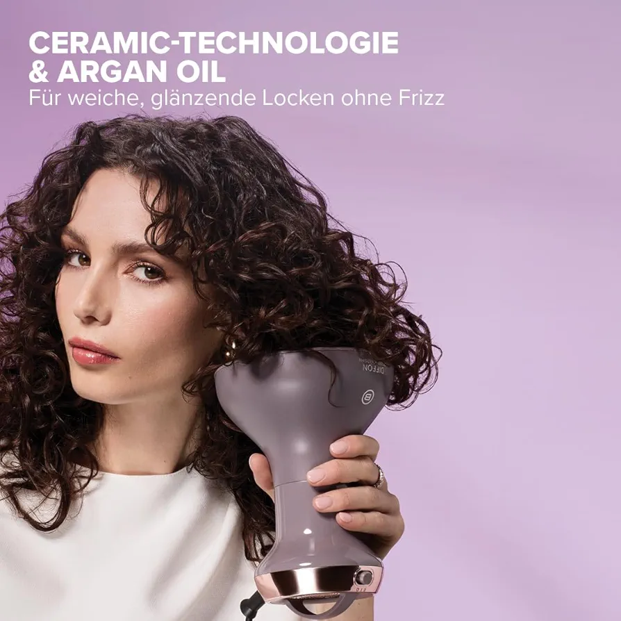 مصفف كيرلي ديفيوزر Bellissima Diffon Ceramic & Argan – 2 Voltage – 600W (لافندر/وردي)