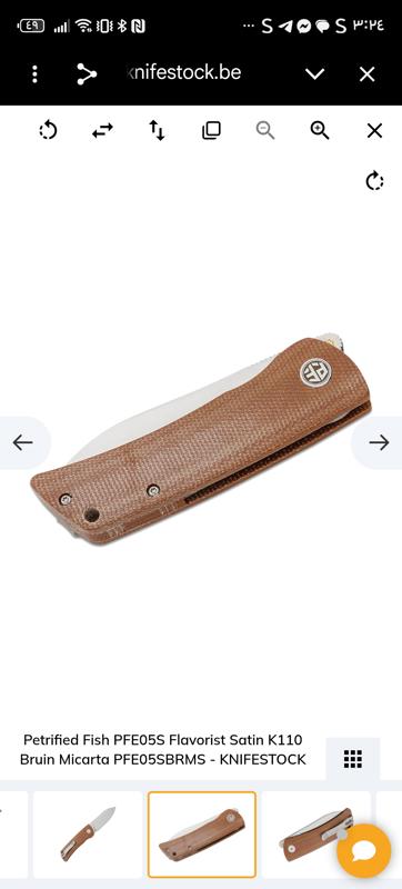السمكه المتحجره Petrified Fish Flavorist Satin K110 Bruin Micarta  