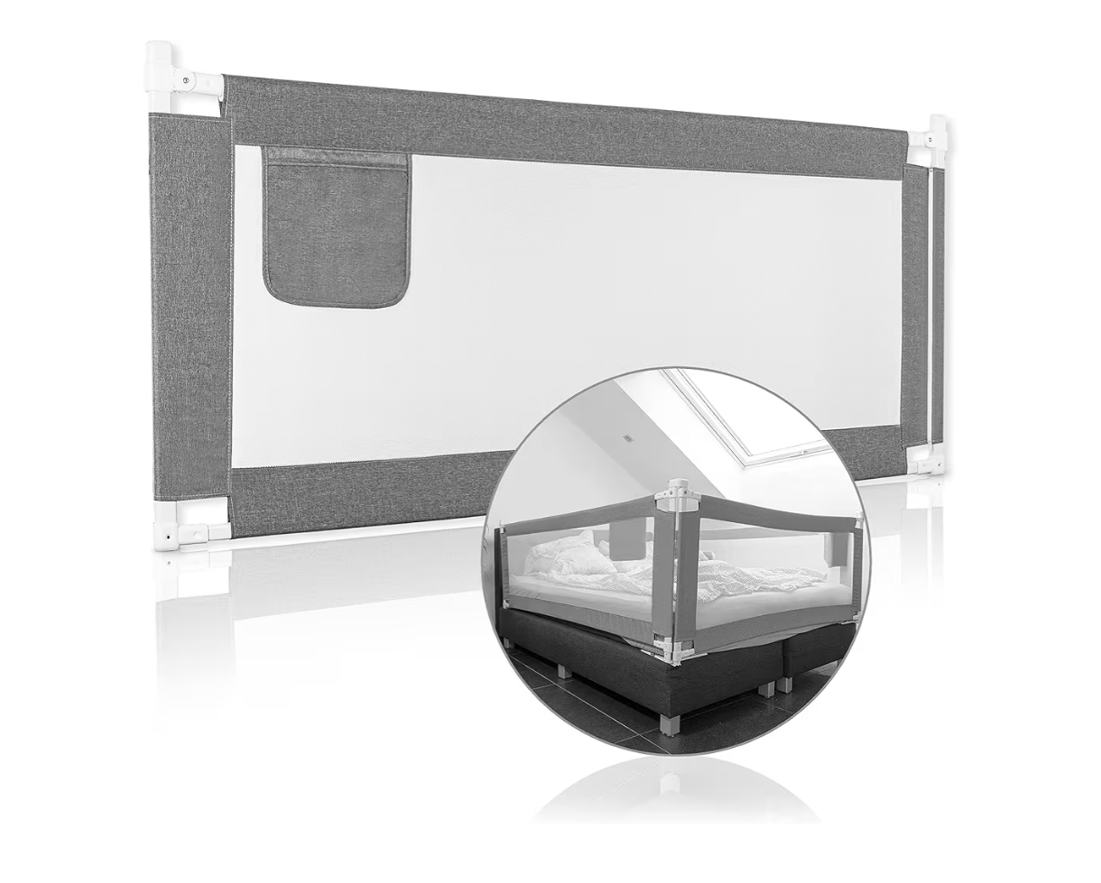 حاجز سرير للأطفال والكبار من RAWVEL – قياس 200 سم – حماية من السقوط – لون رمادي