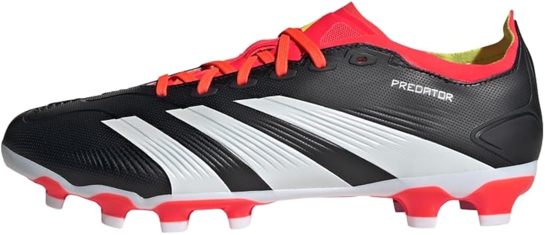 حذاء كرة قدم من adidas موديل Predator League أرضية صلبة أسود/أبيض/أحمر – مقاس 47⅓ (طول القدم 29 سم)