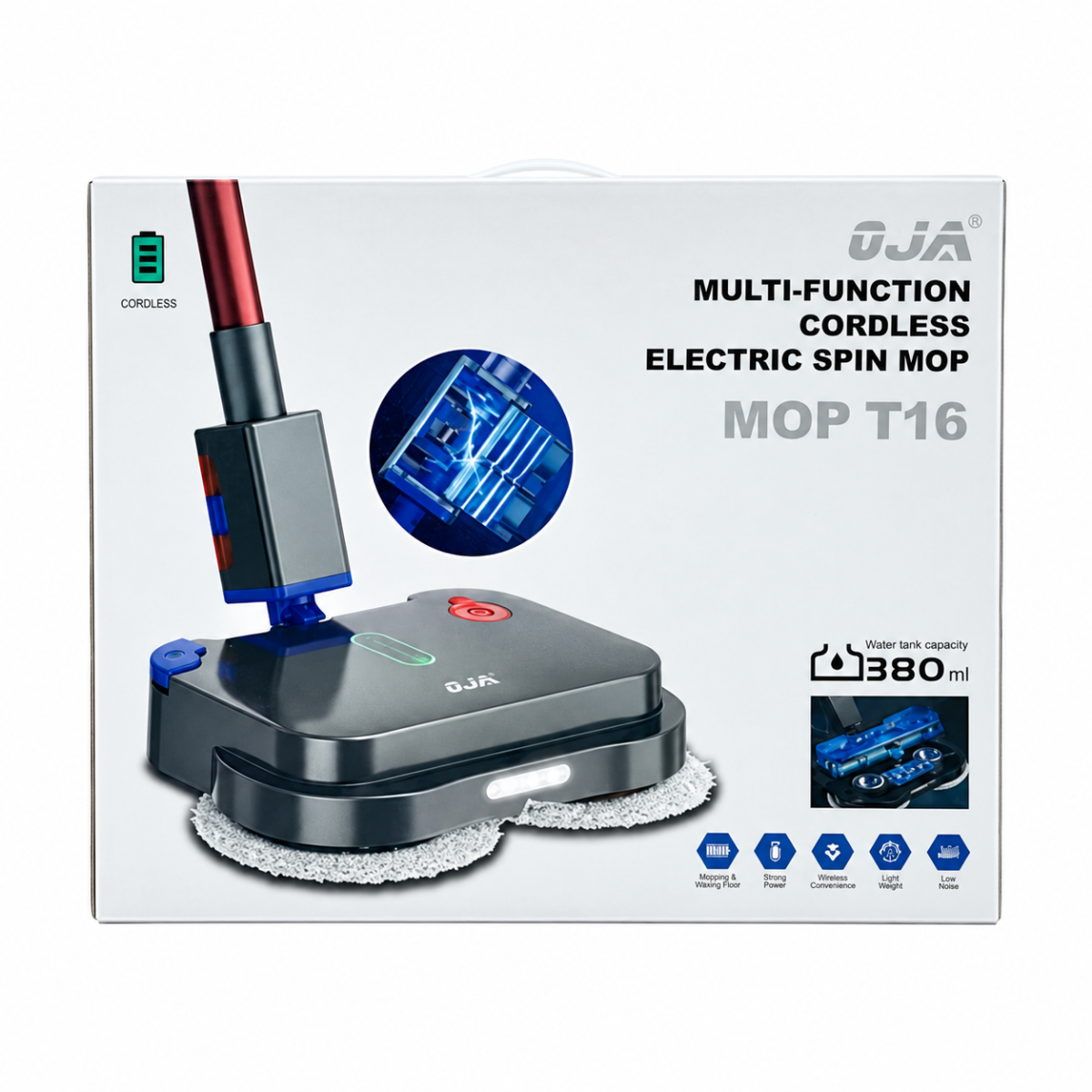 الممسحة الكهربائية الدوارة اللاسلكية OJA MOP T16