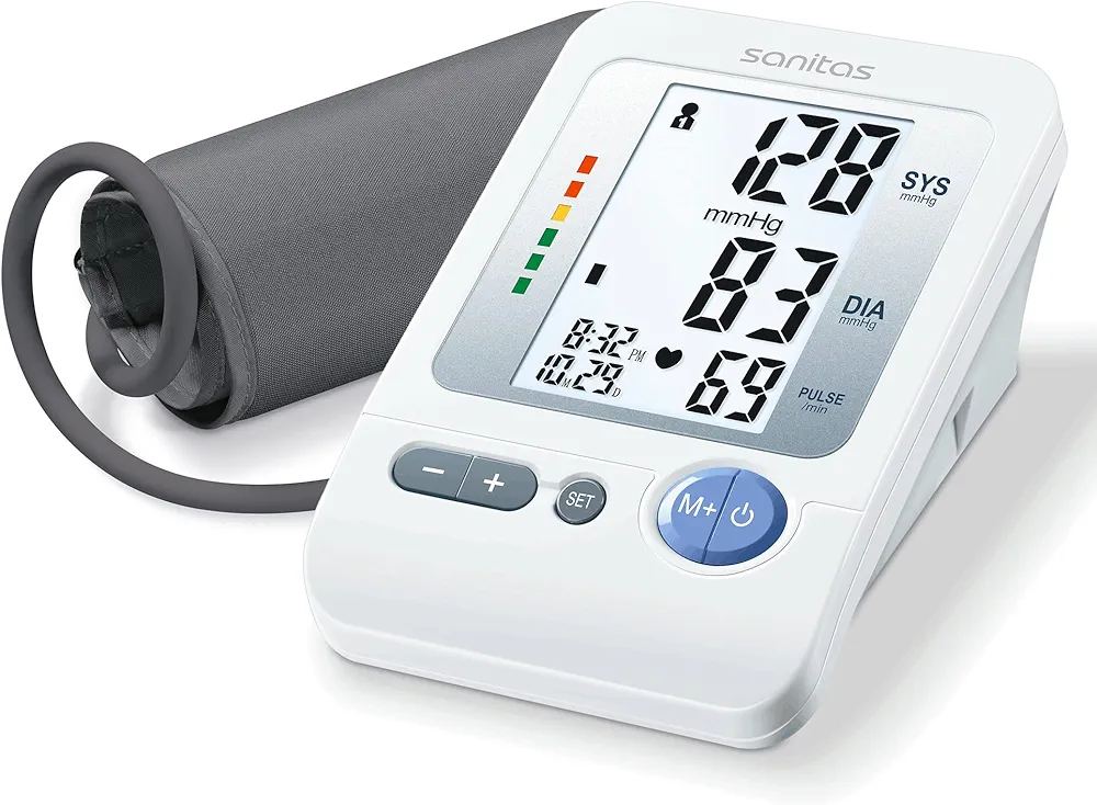 جهاز قياس ضغط الدم Sanitas SBM 21 للذراع – شاشة LCD مع كشف اضطراب نبضات القلب