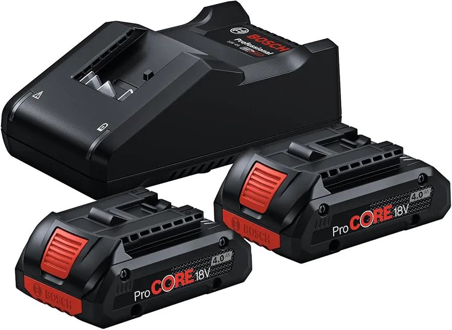 طقم بطاريتين Bosch ProCORE18V 4.0Ah مع شاحن GAL 18V-40