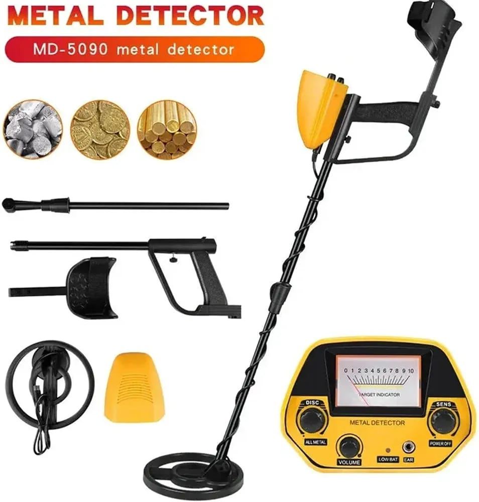 MD-5090 للكشف عن المعادن تحت الأرض للكشف عن الذهب طول المعدن قابل للتعديل الباحث عن الكنز المحمولة عالية الدقة الكاشف
