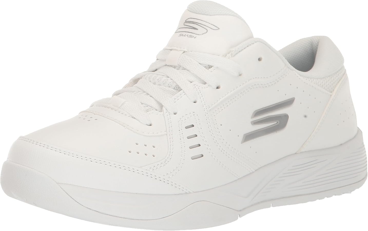 حذاء نسائي رياضي Skechers Viper Court Smash بيكل بول/تنس أبيض-فضي (Synthetic/PU) – قياس 39 (طول القدم 26 سم)