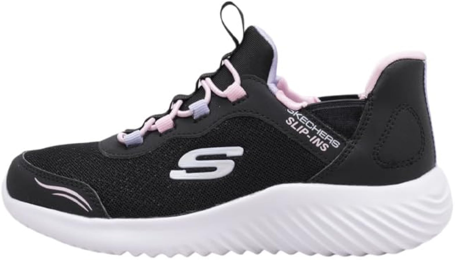 حذاء بناتي أسود شبكي قياس 29 – Skechers Girls’ Bounder Trainers