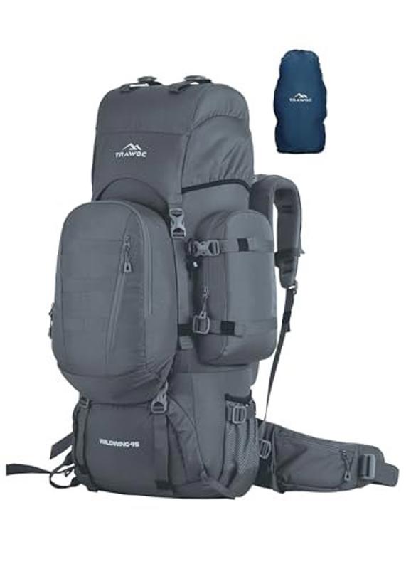 حقيبة ظهر TRAWOC 95L Backpack مع Daypack قابل للفصل Internal Frame مقاومة للماء للتخييم والسفر