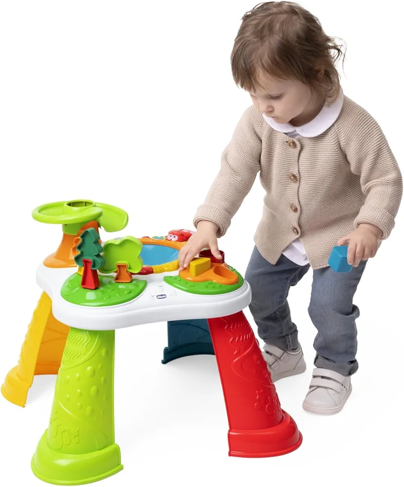 طاولة ألعاب تعليمية للأطفال متعددة الأنشطة من Chicco – طاولة الغابة الإلكترونية
