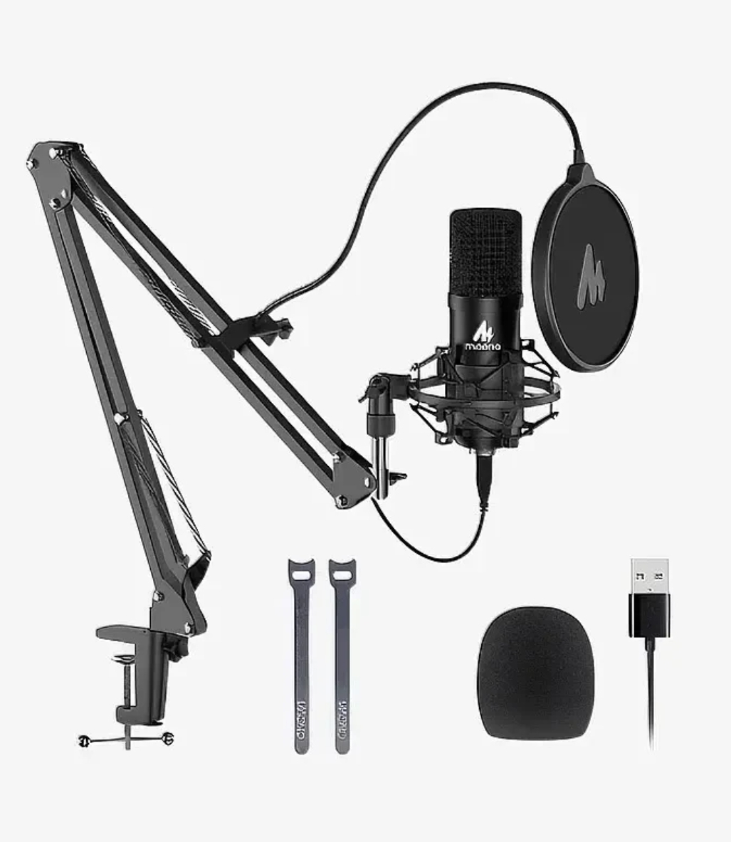 مايك احترافي للبودكاست 🇺🇸 Maono AU-A04 USB Microphone Kit
