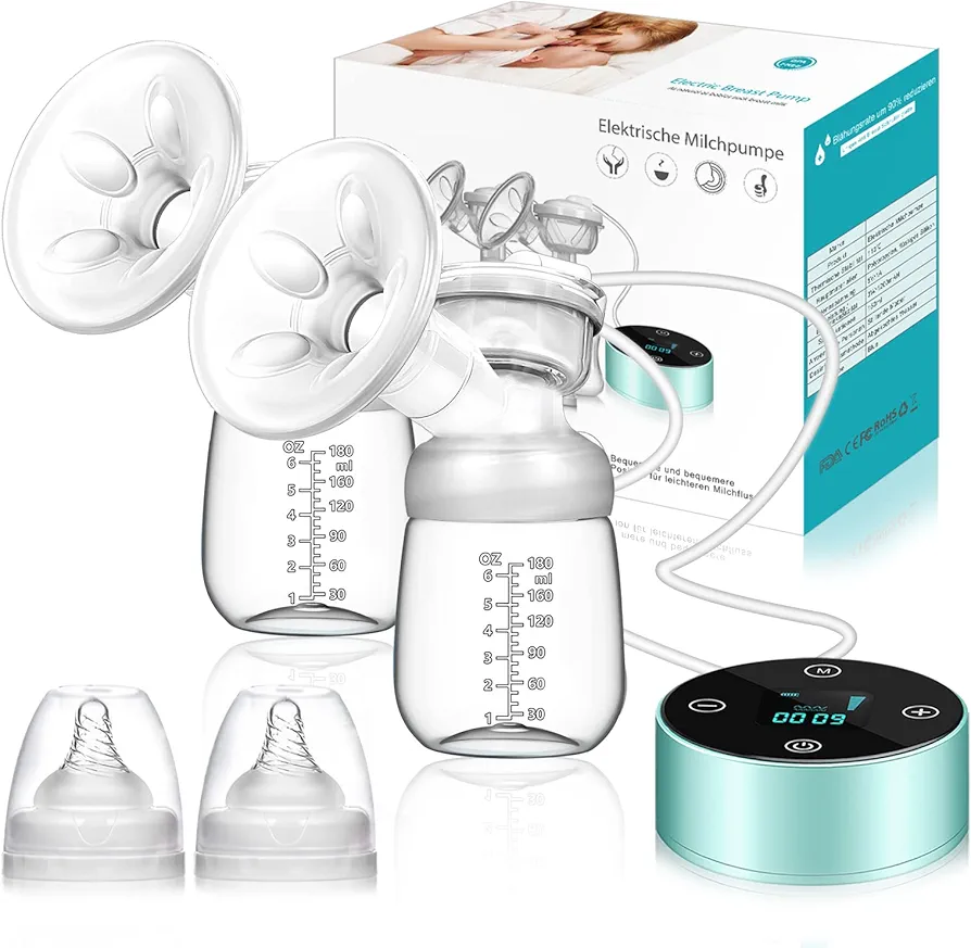 شفّاطة حليب كهربائية مزدوجة قابلة للشحن PiAEK (PiAEK Double Electric Breast Pump)
