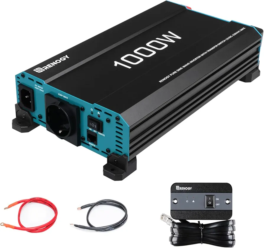 انفرتر موجة جيبية نقية 🇺🇸 Renogy 1000W Pure Sine Wave Inverter 12V to 230V