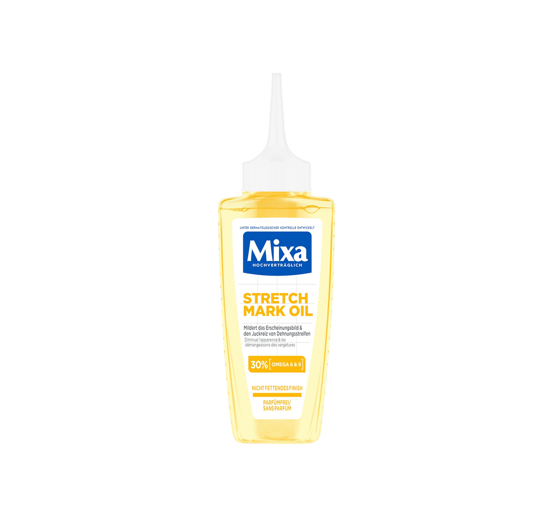 Mixa 30% Omega Skin Repair Oil – زيت مكسا لعلاج تشققات البطن والولادة والسمنة – 100ml