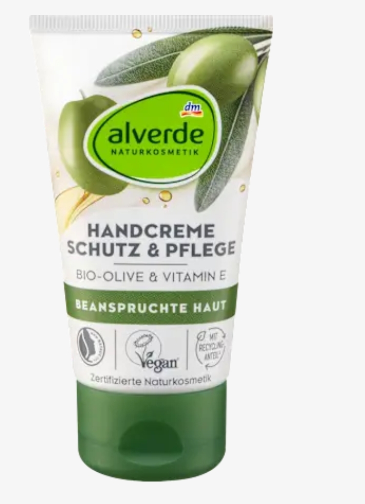 كريم حماية وعناية لليدين بزيت الزيتون العضوي – alverde | 75 مل