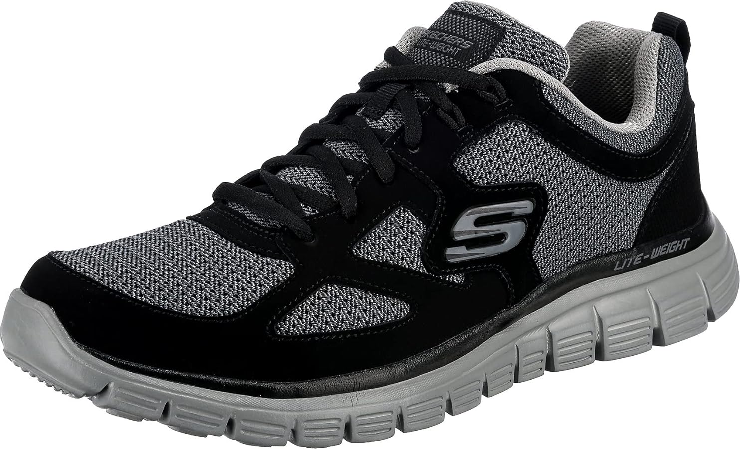 حذاء رياضي رجالي Skechers Track-Bucolo أسود/رمادي قياس 45 طول القدم 29 سم