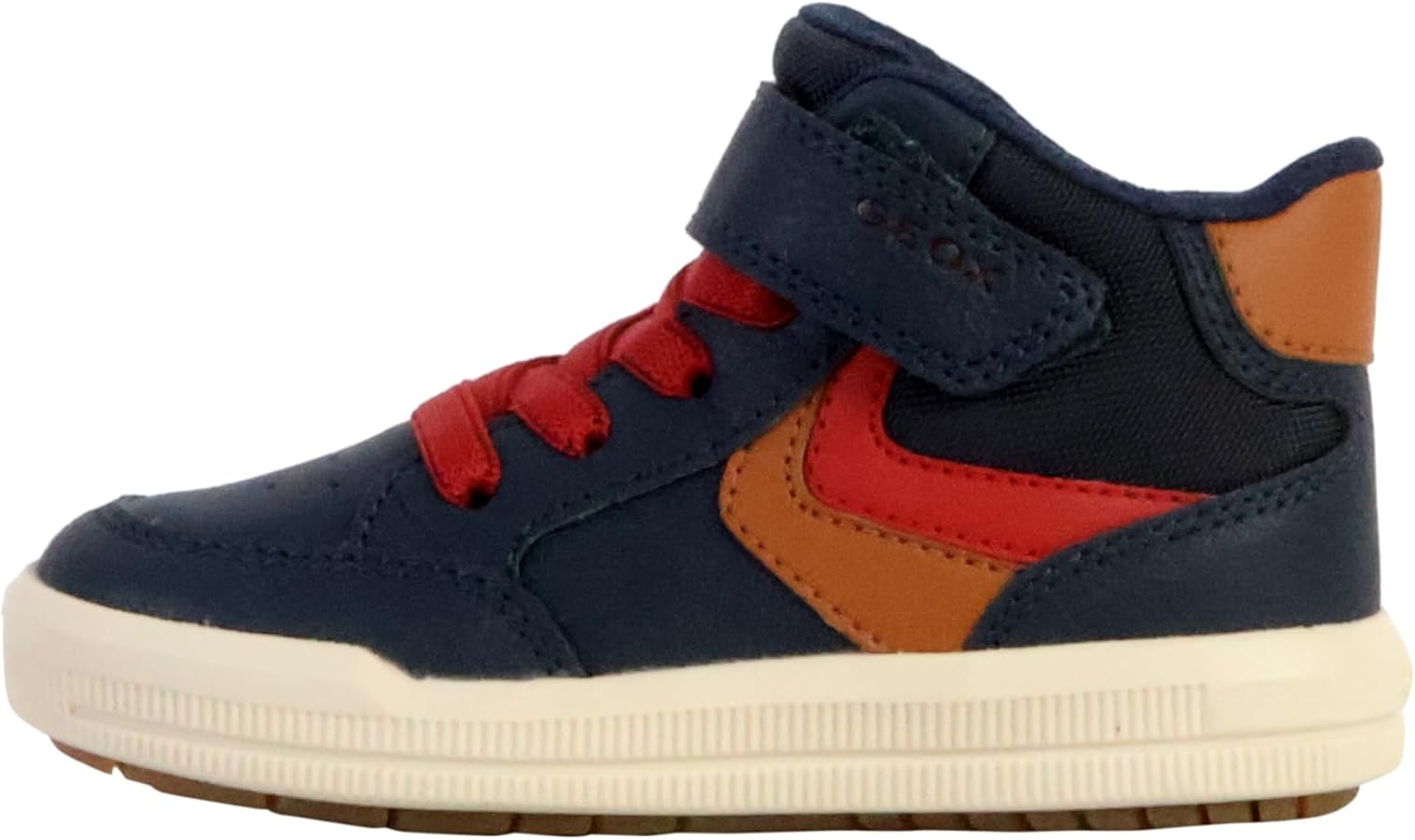 حذاء سنيكرز ولادي مرتفع لون كحلي/بني (Navy Cognac) قياس 36 – Geox J Arzach