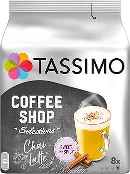 كبسولات تشاي لاتيه – Tassimo Coffee Shop Selection 🇩🇪 (باكج 8 تحضيرات)