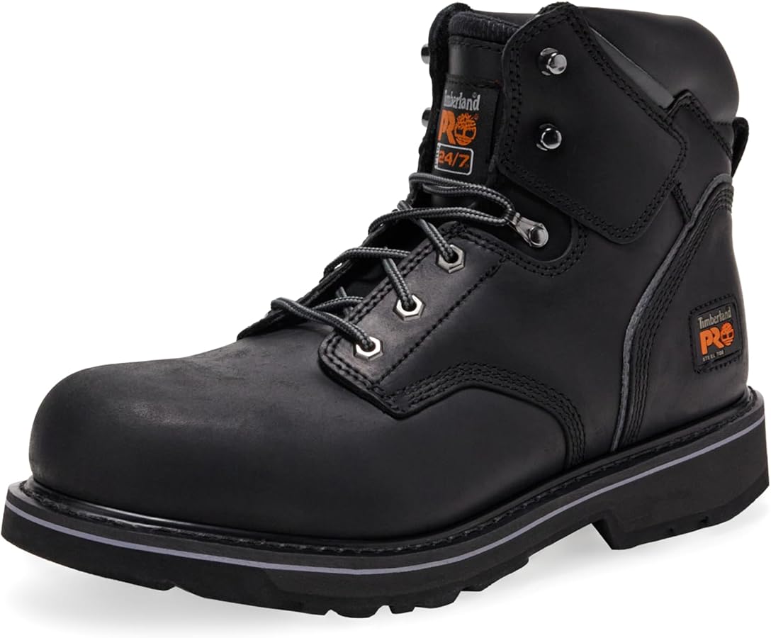 سيفتي حذاء عمل ثقيل الوزن مصفّح Timberland Pit Boss Boot (Black) مقاس 40