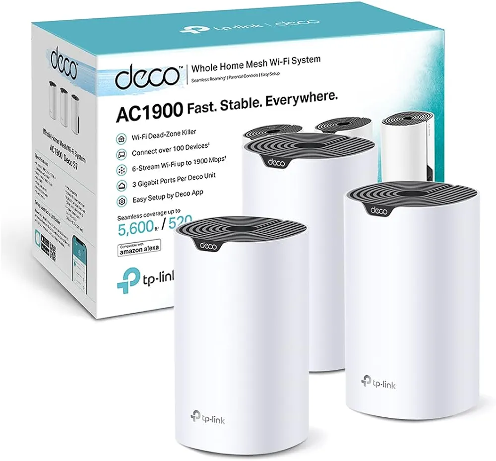 نظام TP-Link Deco S7 Mesh Wi-Fi AC1900 ثلاثي الوحدات (3-Pack)