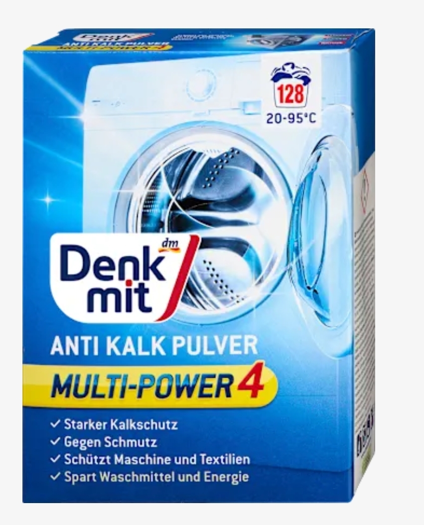 بودرة مانع التكلّس للغسالات Denkmit Anti-Kalk Multi-Power 4 – 1.5 كغم (128 غسلة)